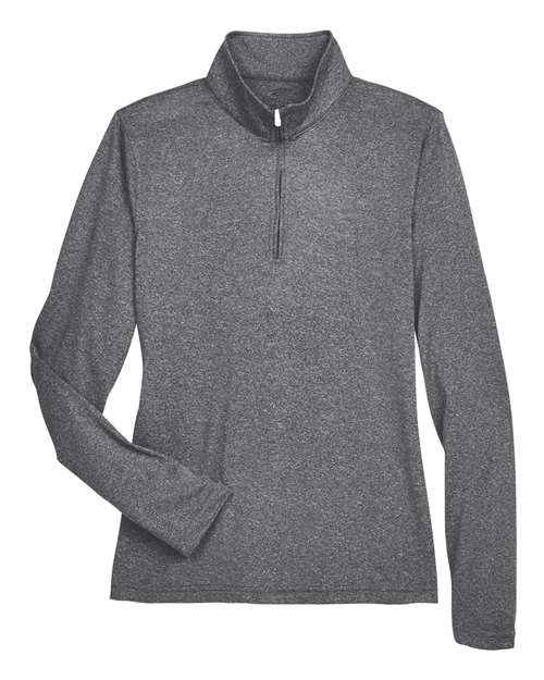 UltraClub 8618W - Women's Cool & Dry Heathered Performance Quarter-Zip Pullover