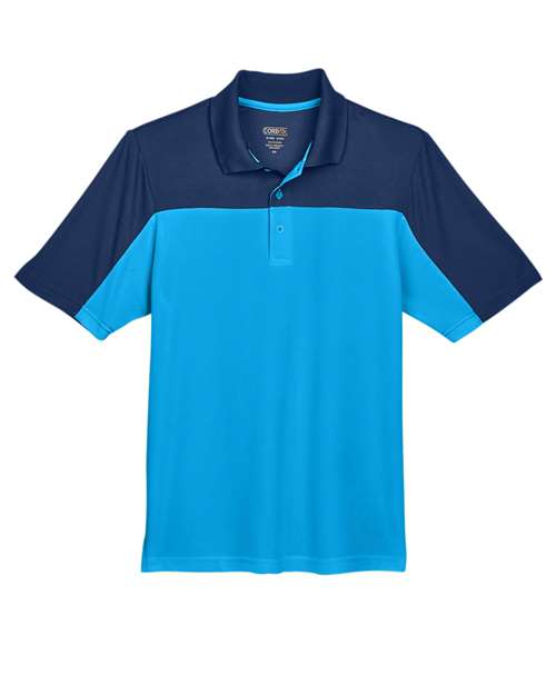 CORE365 CE101 - Men's Balance Colorblock Performance Pique Polo - Electric Blue/ Classic Navy