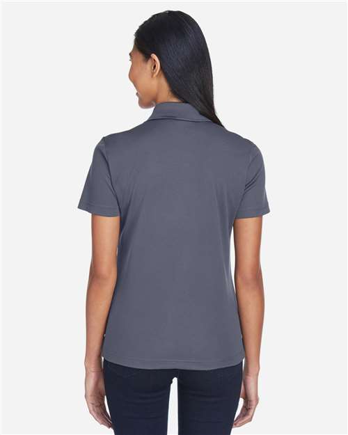 CORE365 CE101W - Women's Balance Colorblock Performance Pique Polo - Black/ Carbon