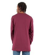 Shaka Wear SHALS - Unisex Active Long Sleeve Tee - Burgundy