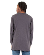 Shaka Wear SHALS - Unisex Active Long Sleeve Tee - Charcoal Grey Heather