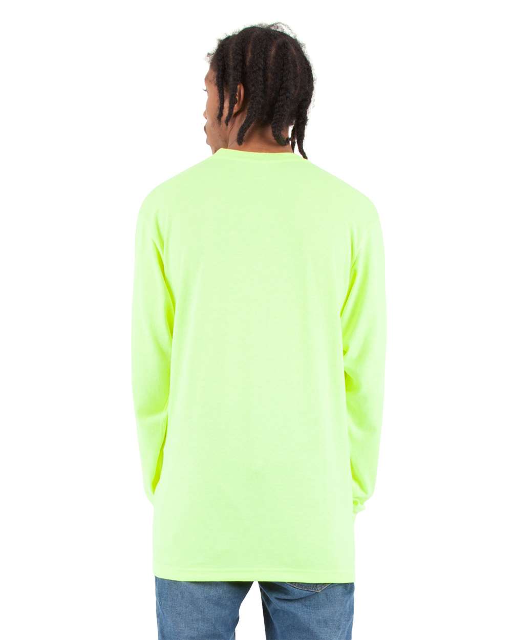 Shaka Wear SHALS - Unisex Active Long Sleeve Tee - Safety Green