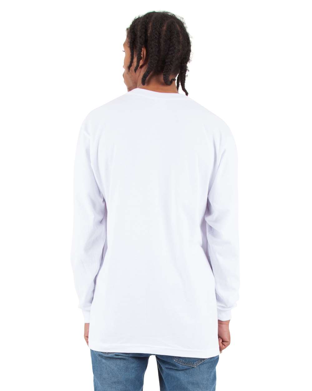 Shaka Wear SHALS - Unisex Active Long Sleeve Tee - White