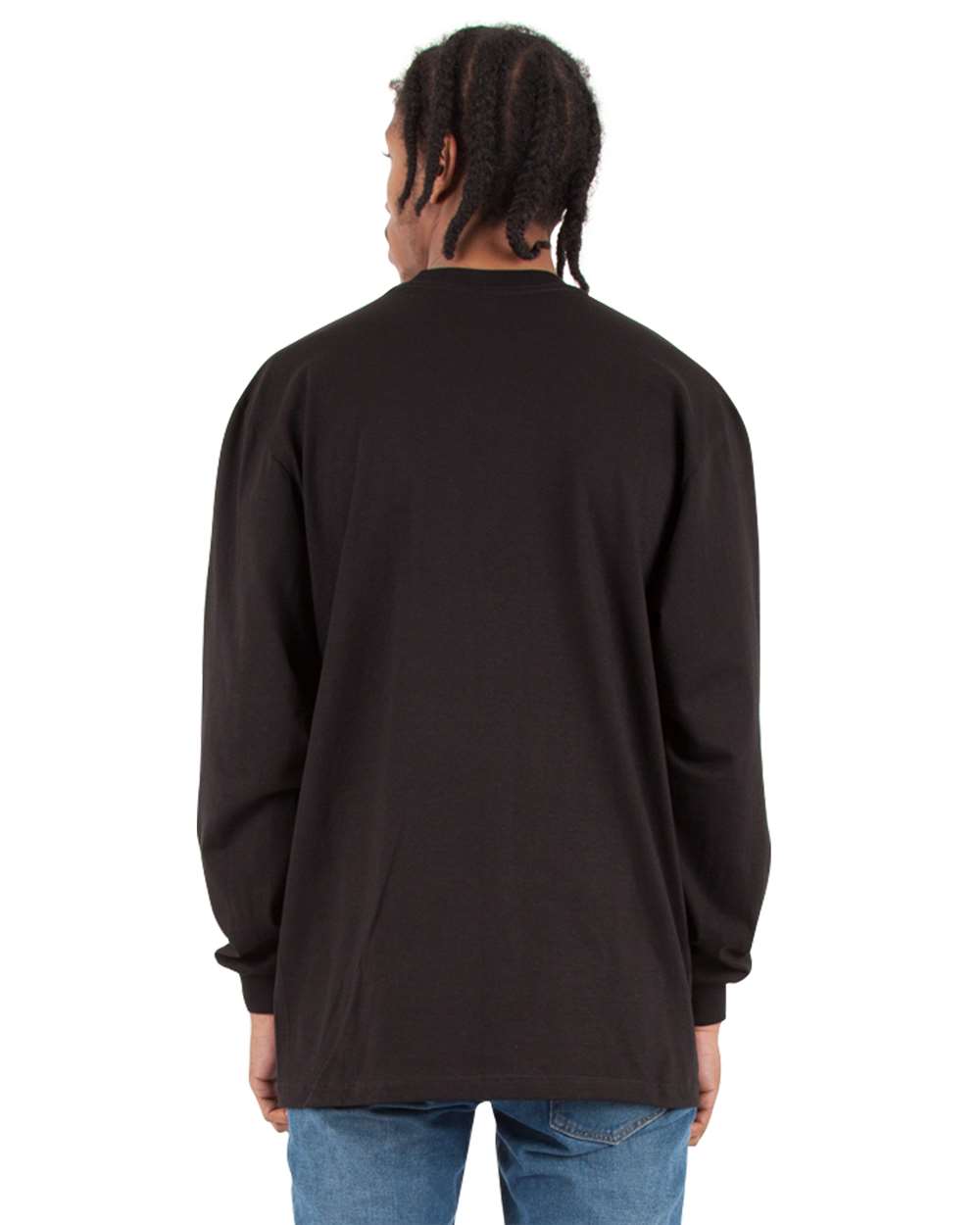 Shaka Wear SHMHLST - Unisex Tall Max Heavyweight Long Sleeve Tee - Black