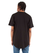 Shaka Wear SHCLT - Unisex Curved Hem Long Tee - Black