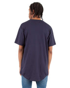 Shaka Wear SHCLT - Unisex Curved Hem Long Tee - Navy