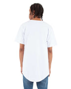 Shaka Wear SHCLT - Unisex Curved Hem Long Tee - White