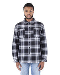 Shaka Wear SHPFJ - Unisex Plaid Jacket - Black