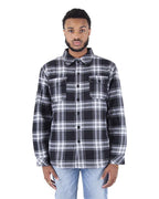 Shaka Wear SHPFJ - Unisex Plaid Jacket - Black