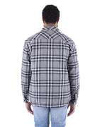 Shaka Wear SHPFJ - Unisex Plaid Jacket - Dark Grey