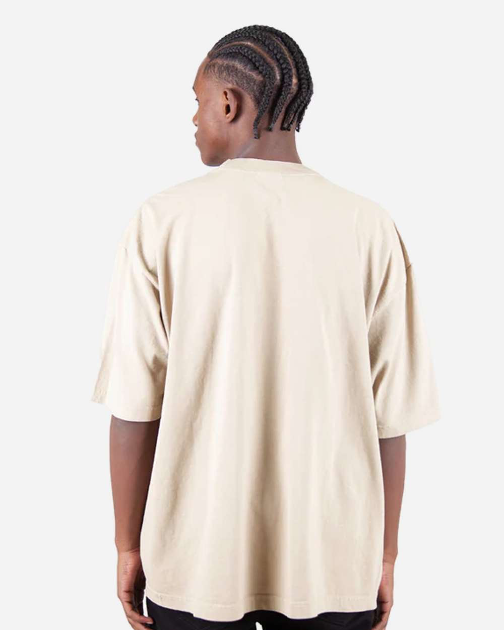 Shaka Wear SHGDD - Unisex Max Heavyweight Garment-Dyed Drop Shoulder Tee - Cream