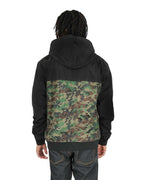 Shaka Wear SHWBJ - Unisex Windbreaker Jacket - Black/ Camo Green