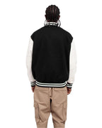 Shaka Wear SHLLJ - Unisex Letterman Jacket - Black/ White
