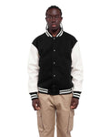 Shaka Wear SHLLJ - Unisex Letterman Jacket - Black/ White