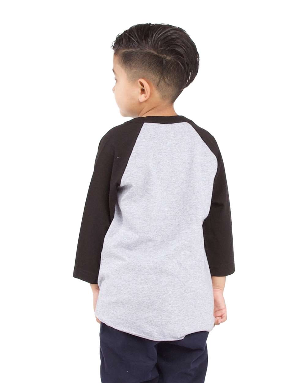 Shaka Wear SHRAGY - Youth Raglan Tee - Heather Grey/ Navy