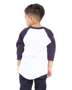 Shaka Wear SHRAGY - Youth Raglan Tee - White/ Navy