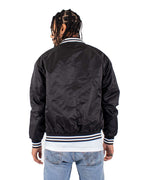 Shaka Wear SHVBJ - Unisex Varsity Bomber Jacket - Black