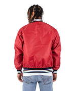 Shaka Wear SHVBJ - Unisex Varsity Bomber Jacket - Red
