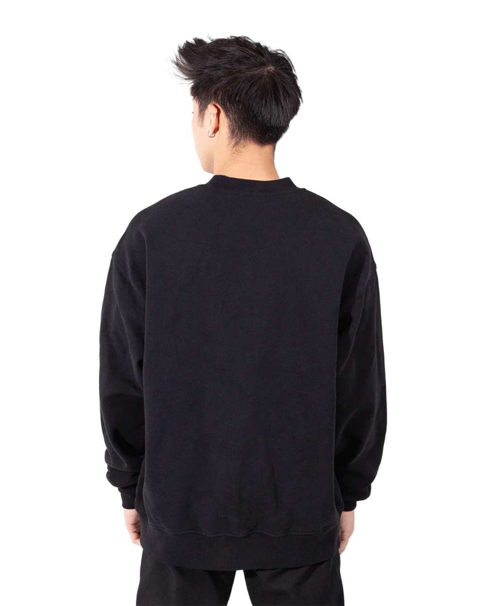 Shaka Wear SHGFC - Unisex Los Angeles Garment-Dyed Crewneck Sweatshirt - Black