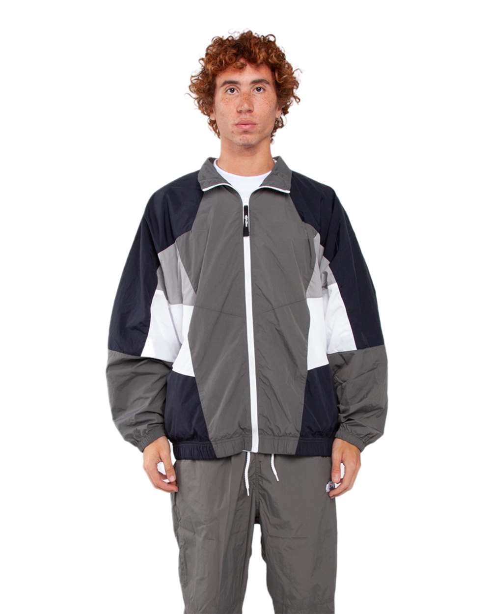 Shaka Wear SHNTJ - Unisex Nylon Track Jacket - Grey