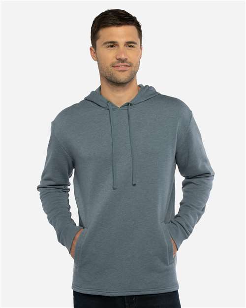 Next Level 9300 - Unisex Malibu Welt Pocket Hoodie Sweatshirt - Heather Slate Blue