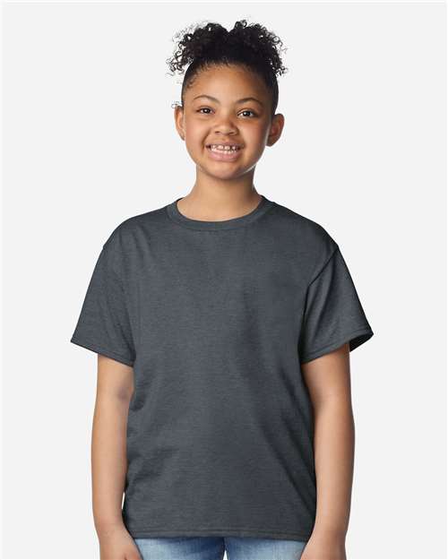 Gildan 3000B - Youth Light Cotton T-Shirt - Dark Heather
