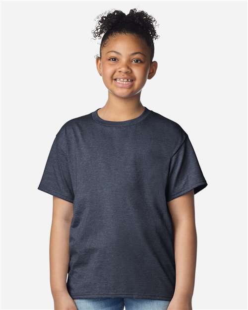 Gildan 3000B - Youth Light Cotton T-Shirt - Heather Navy