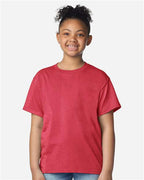 Gildan 3000B - Youth Light Cotton T-Shirt - Heather Red