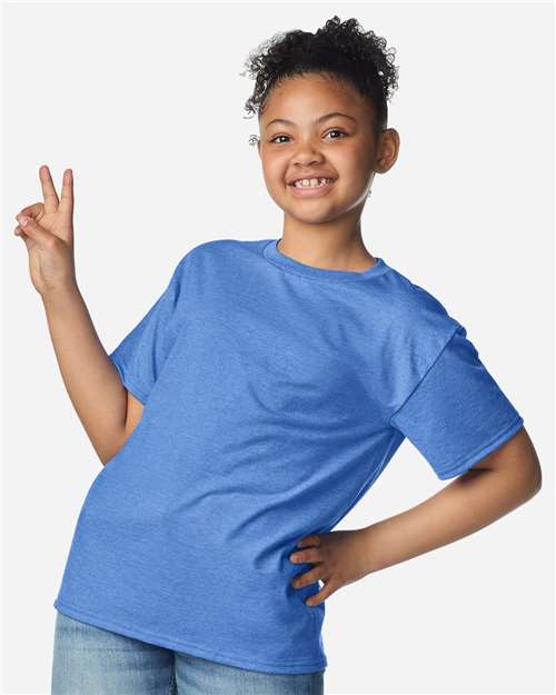 Gildan 3000B - Youth Light Cotton T-Shirt - Heather Royal