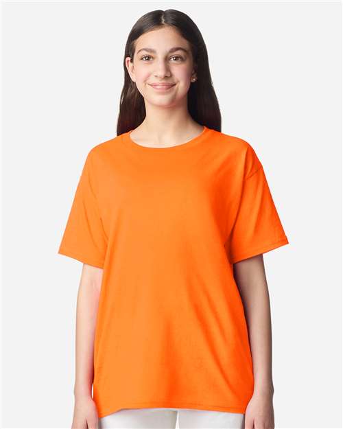 Gildan 3000B - Youth Light Cotton T-Shirt - Safety Orange