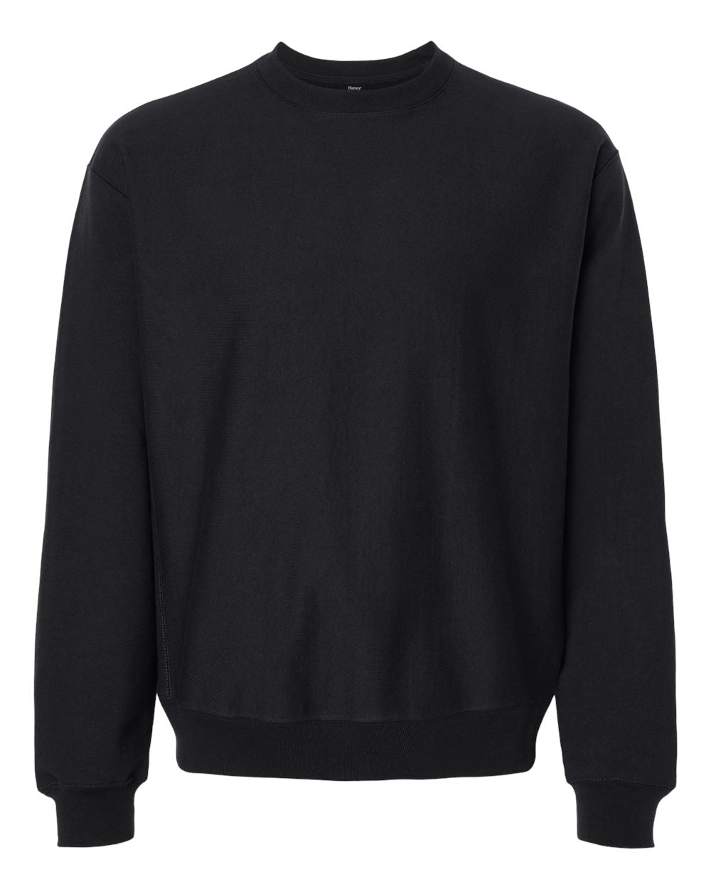 Hanes OG600 - Unisex Beefy® Sweats Premium Heavyweight Crewneck Sweatshirt — Black (flat)