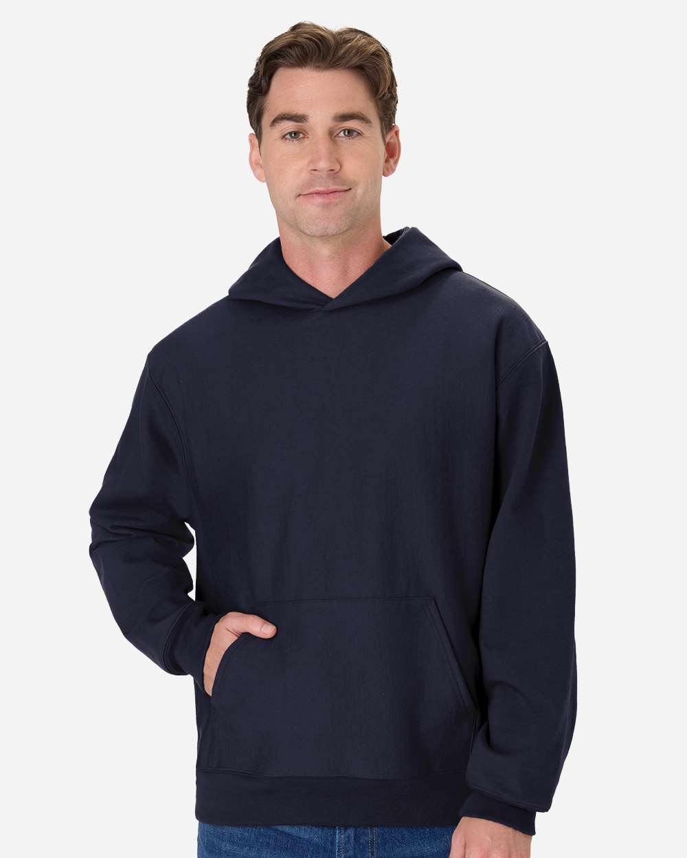 Hanes OG700 - Unisex Beefy® Sweats Premium Heavyweight Hooded Sweatshirt — Athletic Navy