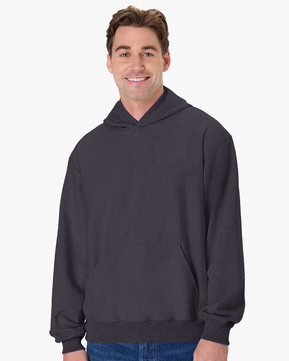 Hanes OG700 - Unisex Beefy® Sweats Premium Heavyweight Hooded Sweatshirt — Charcoal Heather