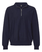 Hanes OG900 - Men's Beefy® Sweats Premium Heavyweight Quarter-Zip Sweatshirt — Athletic Navy (flat)