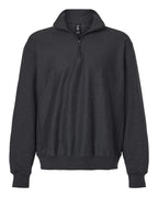 Hanes OG900 - Men's Beefy® Sweats Premium Heavyweight Quarter-Zip Sweatshirt — Charcoal Heather (flat)