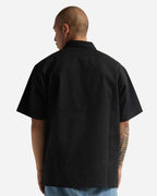 Shaka Wear SHQZWS - Unisex Quarter-Zip Short Sleeve Work Shirt - Black