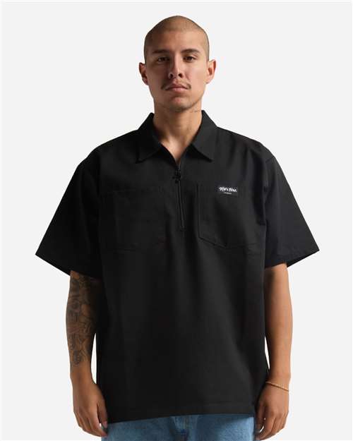 Shaka Wear SHQZWS - Unisex Quarter-Zip Short Sleeve Work Shirt