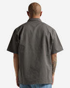 Shaka Wear SHQZWS - Unisex Quarter-Zip Short Sleeve Work Shirt - Grey