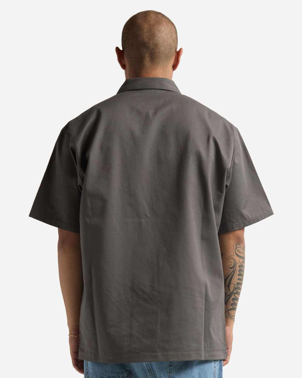 Shaka Wear SHQZWS - Unisex Quarter-Zip Short Sleeve Work Shirt - Grey