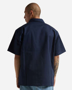 Shaka Wear SHQZWS - Unisex Quarter-Zip Short Sleeve Work Shirt - Navy