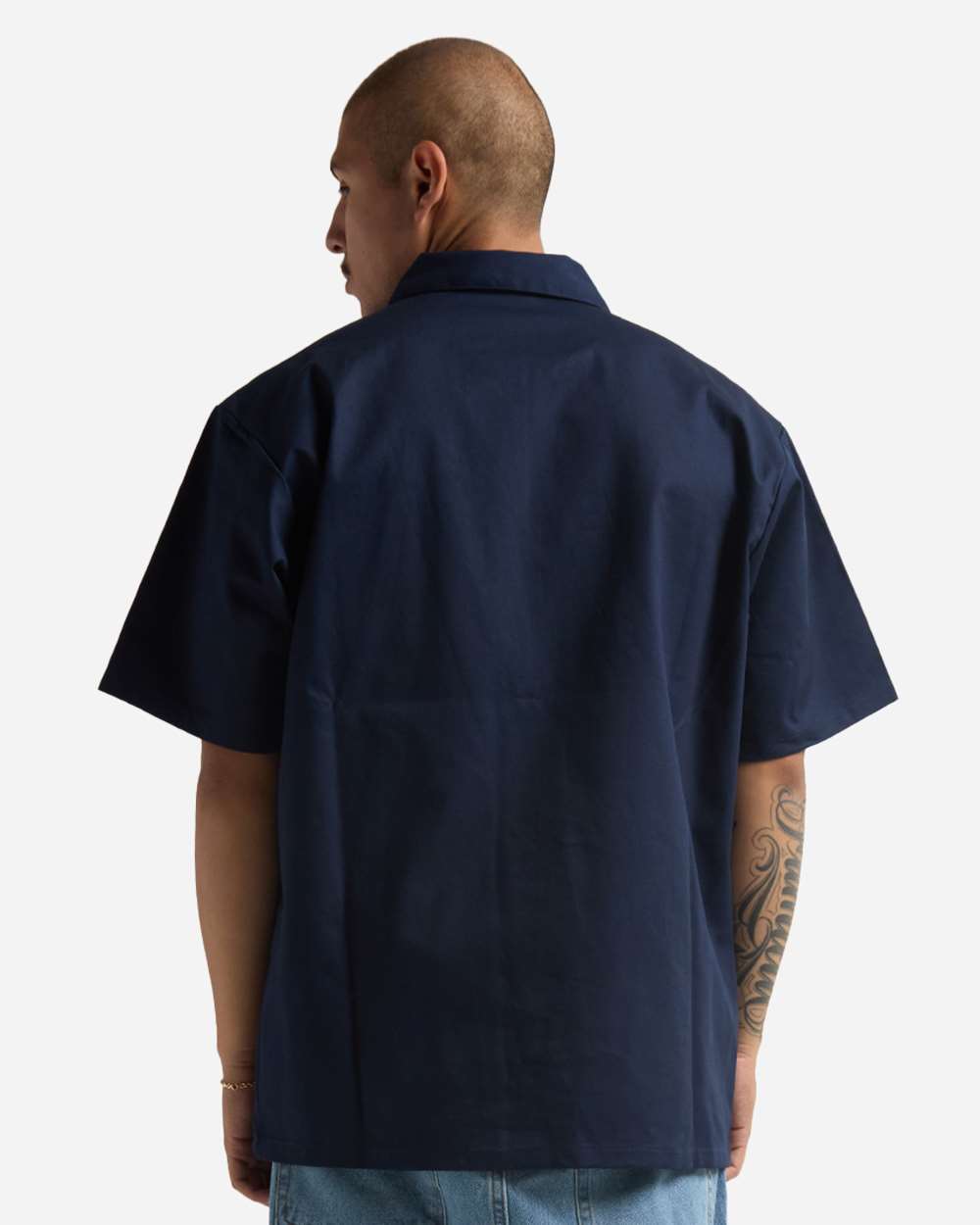 Shaka Wear SHQZWS - Unisex Quarter-Zip Short Sleeve Work Shirt - Navy