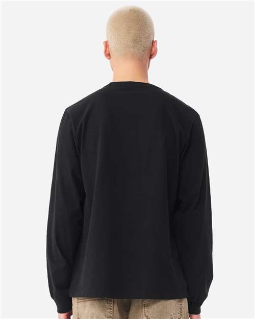 BELLA + CANVAS 4851GD - Unisex Heavyweight Garment-Dyed Long Sleeve Tee - Black
