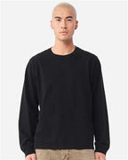 BELLA + CANVAS 4851GD - Unisex Heavyweight Garment-Dyed Long Sleeve Tee - Black