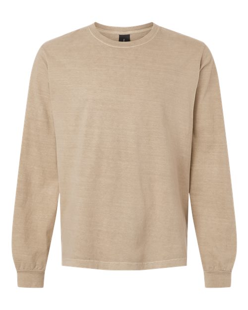 BELLA + CANVAS 4851GD - Unisex Heavyweight Garment-Dyed Long Sleeve Tee - Khaki