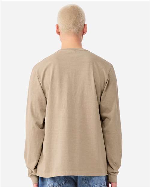 BELLA + CANVAS 4851GD - Unisex Heavyweight Garment-Dyed Long Sleeve Tee - Khaki