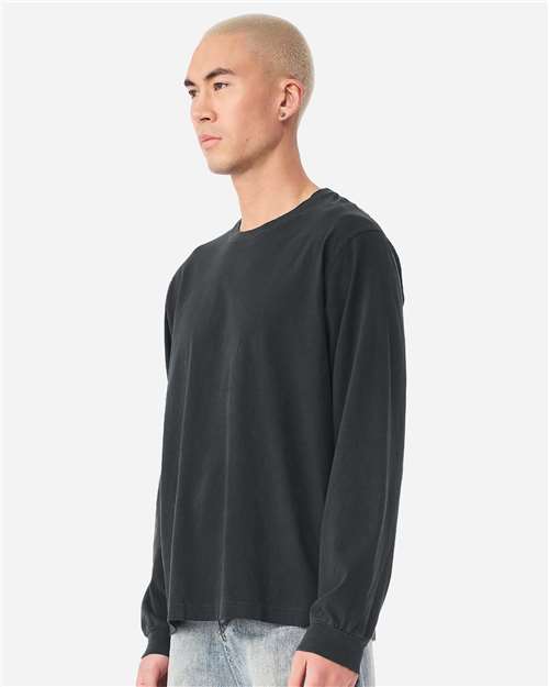 BELLA + CANVAS 4851GD - Unisex Heavyweight Garment-Dyed Long Sleeve Tee - Washed Black