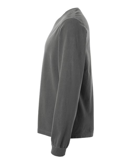BELLA + CANVAS 4851GD - Unisex Heavyweight Garment-Dyed Long Sleeve Tee - Washed Charcoal