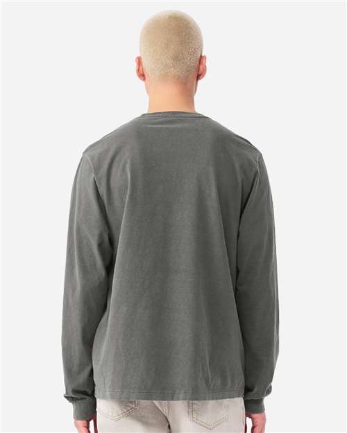 BELLA + CANVAS 4851GD - Unisex Heavyweight Garment-Dyed Long Sleeve Tee - Washed Charcoal