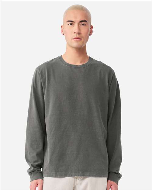 BELLA + CANVAS 4851GD - Unisex Heavyweight Garment-Dyed Long Sleeve Tee - Washed Charcoal