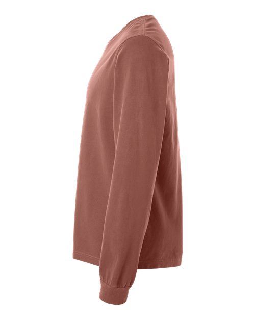 BELLA + CANVAS 4851GD - Unisex Heavyweight Garment-Dyed Long Sleeve Tee - Washed Chestnut